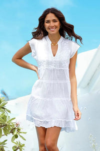 Ariana Dress - White - Lulalife - Splash Swimwear  - Dresses, Jan23, Lula life, Womens, womens clothing - Splash Swimwear 