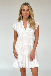 Ariana Dress - White - Lulalife - Splash Swimwear  - Dresses, Jan23, Lula life, Womens, womens clothing - Splash Swimwear 