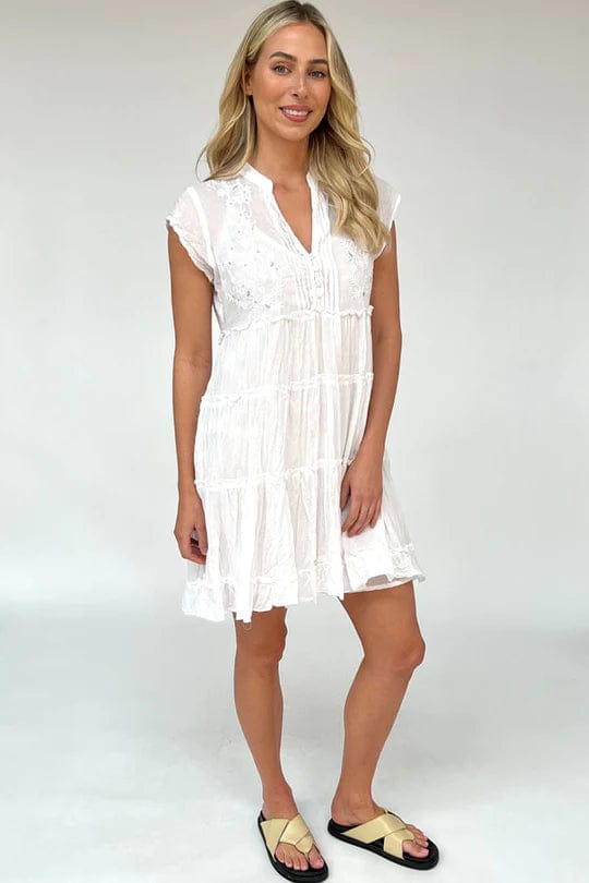 Ariana Dress - White - Lulalife - Splash Swimwear  - Dresses, Jan23, Lula life, Womens, womens clothing - Splash Swimwear 