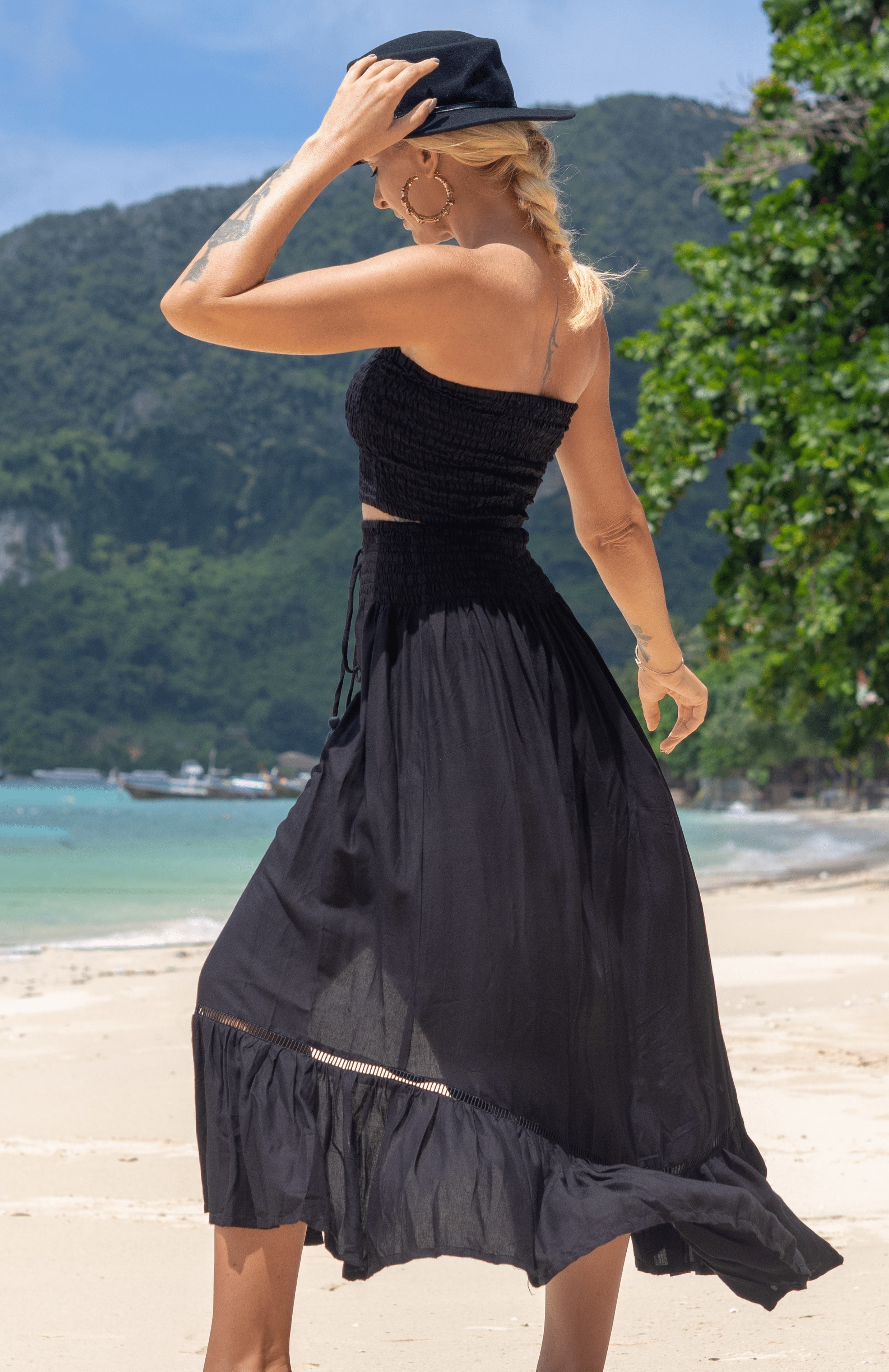 Lulu & Bird Boob Tube - Black 509275 Lulu & Bird Boob Tube Splash Swimwear Tops O/S 1000006035