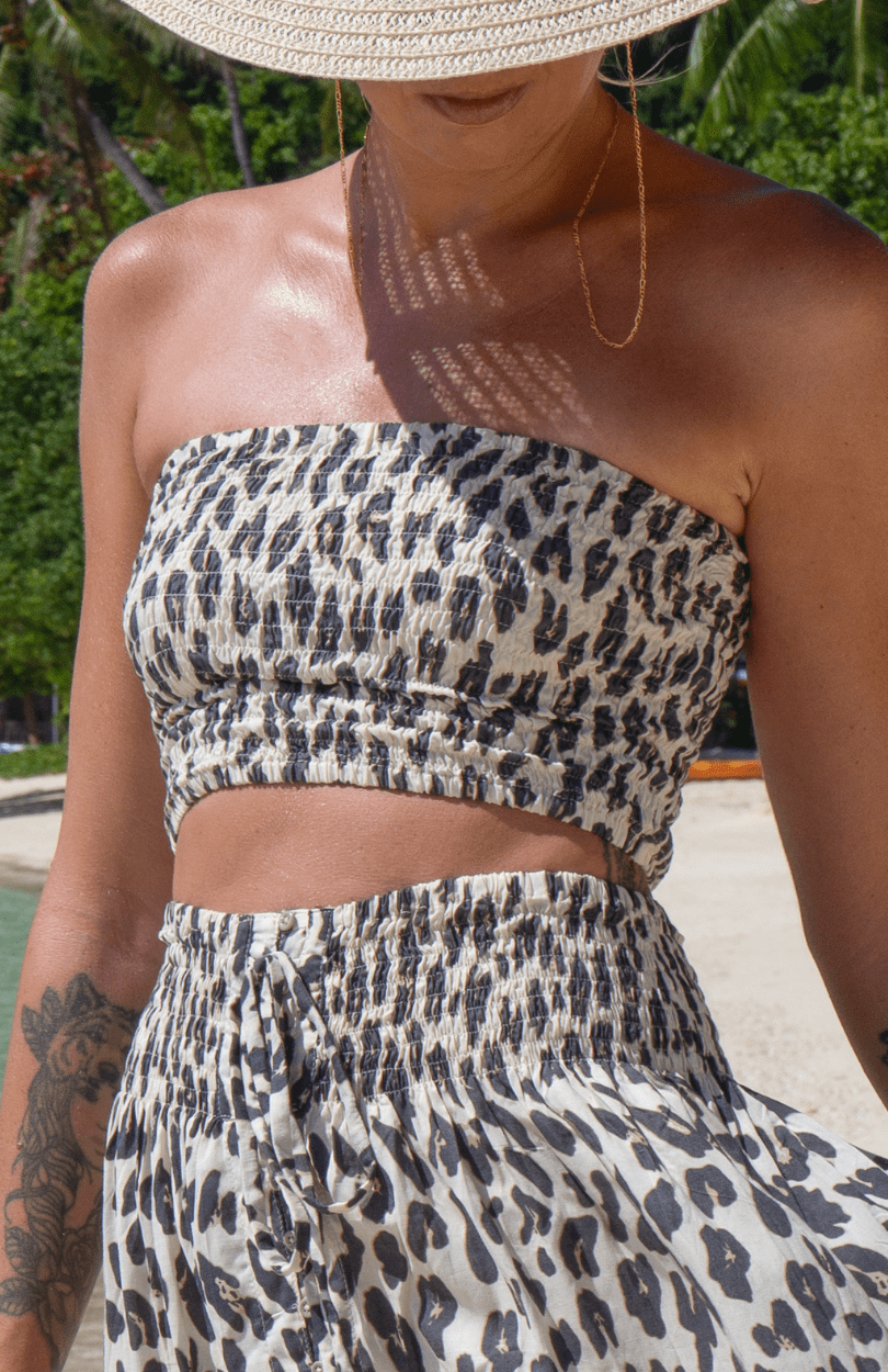 Boob Tube - Leopard - Lulu & Bird - Splash Swimwear  - lulu & bird, tops, Womens - Splash Swimwear 