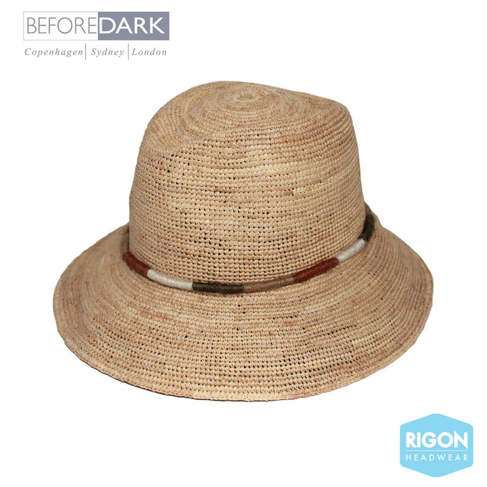 Rigon Headwear Before Dark Jodie Raffia Hat BD377 Splash Swimwear Hats M/L / Natural 9328897015305