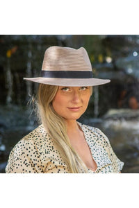 Rigon Headwear Before Dark Pana-mate Fedora Hat BD459 Splash Swimwear Hats Taupe / M/L (58cm) 3381997040833