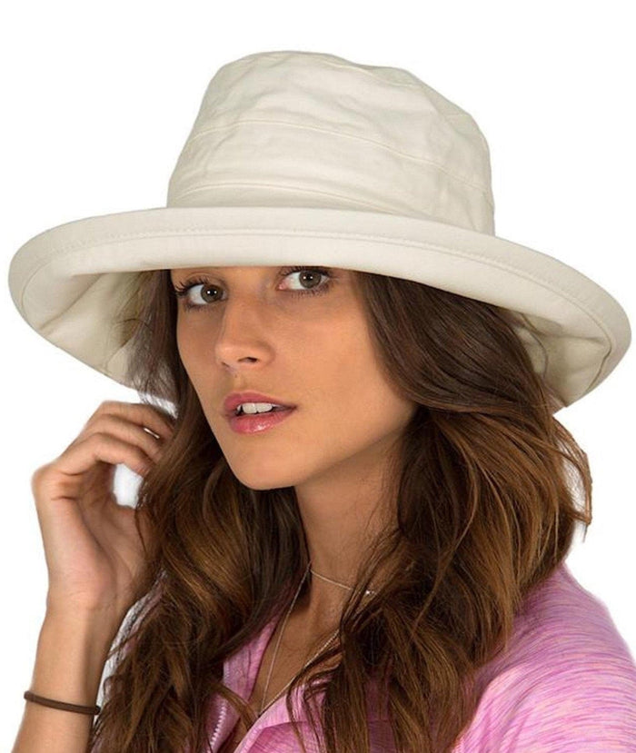 Rigon Headwear Cancer Council Essential Traveller Cotton Hat R52 Splash Swimwear Hats M/L / Natural 9328897010706