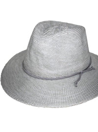 Rigon Headwear Cancer Council Jacqui Mannish Fedora RL73 Splash Swimwear Hats Ice Grey / M/L (58cm) 9328897028602