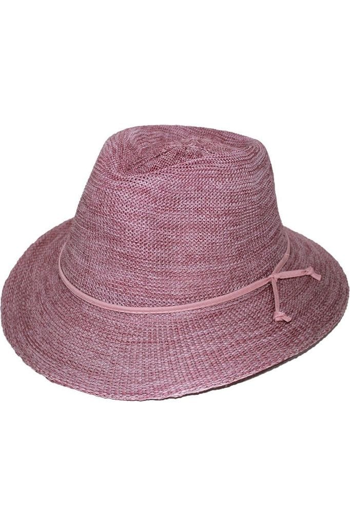 Rigon Headwear Cancer Council Jacqui Mannish Fedora RL73 Splash Swimwear Hats Old Rose Pink / M/L (58cm) 9328897004583