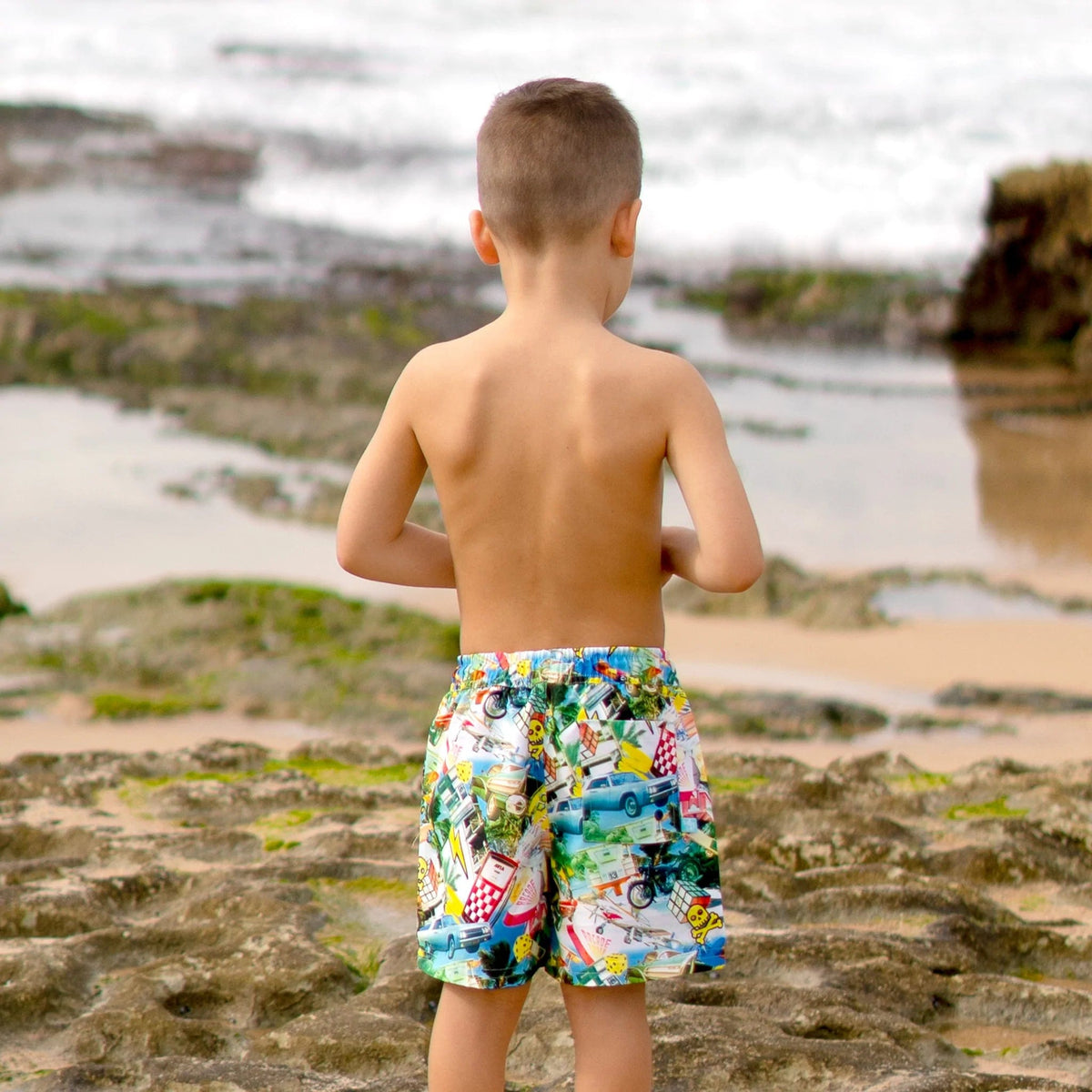 Salty Ink Kids Boys Mash Up Bordie Splash Swimwear kids