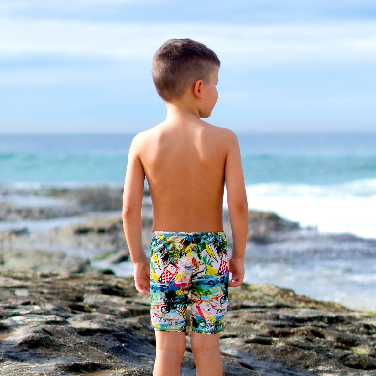 Salty Ink Kids Boys Mash Up Jammer Splash Swimwear kids