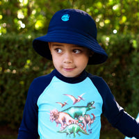 Salty Ink Kids Boys Salty Sunhat - Navy Splash Swimwear kids