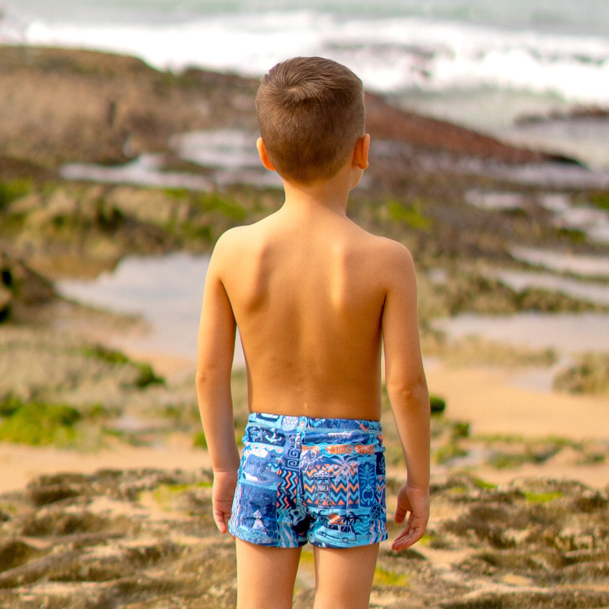 Salty Ink Kids Boys Tiki Euroleg Splash Swimwear kids