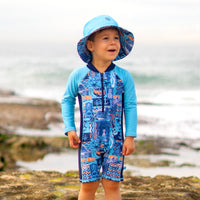 Salty Ink Kids Boys Tiki Onesie Splash Swimwear kids