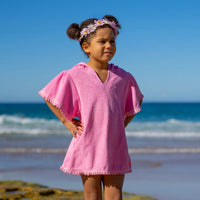 Salty Ink Kids Candy Pink Coverup Splash Swimwear Girls 00-7