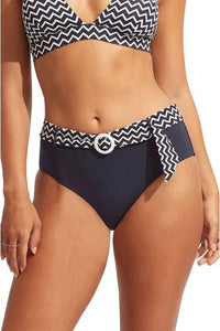 Sienna Wide Side Retro - True Navy - Seafolly - Splash Swimwear  - Bikini Tops, SALE, Seafolly, Sept22, women swimwear - Splash Swimwear 