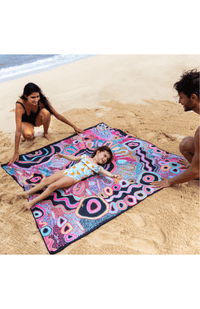 SomerSide Camping Under The Moonlight Towel - XL XLCM160 SomerSide Desert Palms Towel XL Splash Swimwear Beach Towels 2000575001431