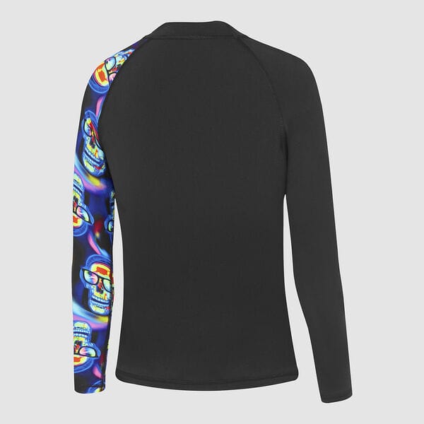 Speedo Boys Boom Skull Long Sleeve Rash Top Splash Swimwear kids