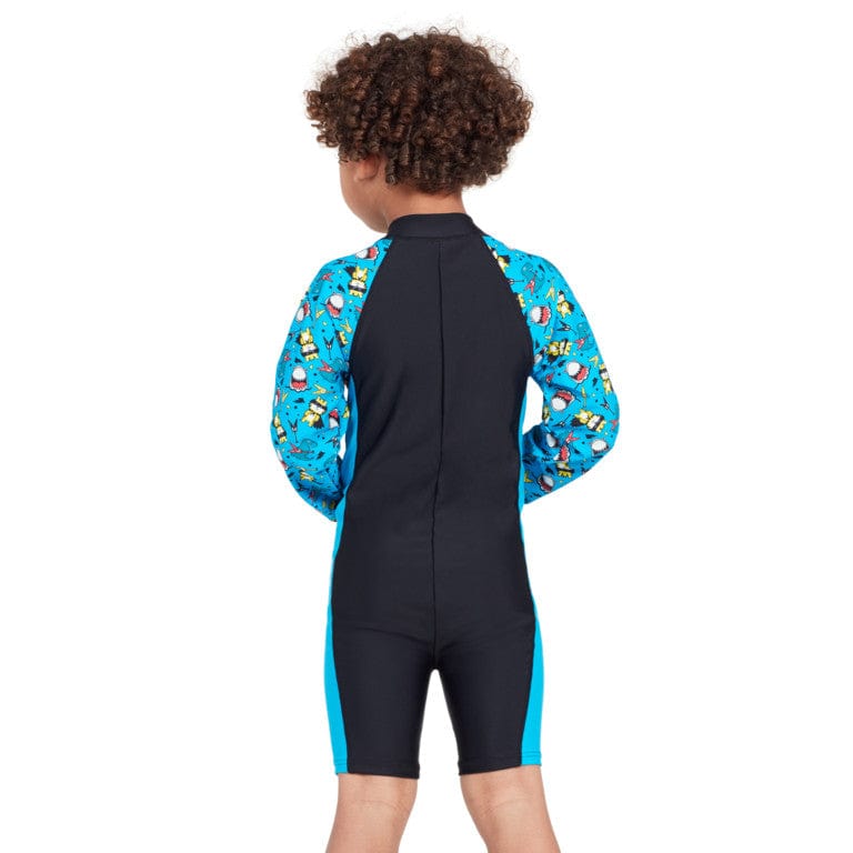 Zoggs Boys Rock Star Long Sleeve All In One Splash Swimwear kids